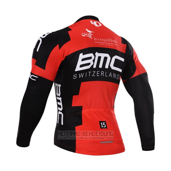 2015 Fahrradbekleidung BMC Shwarz und Rot Trikot Langarm und Tragerhose - zum Schließen ins Bild klicken